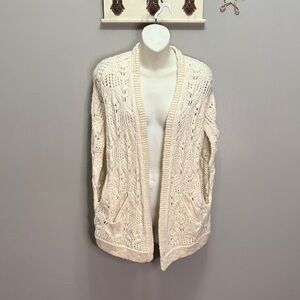 Free People Cable Knit Oversized Cardigan XS